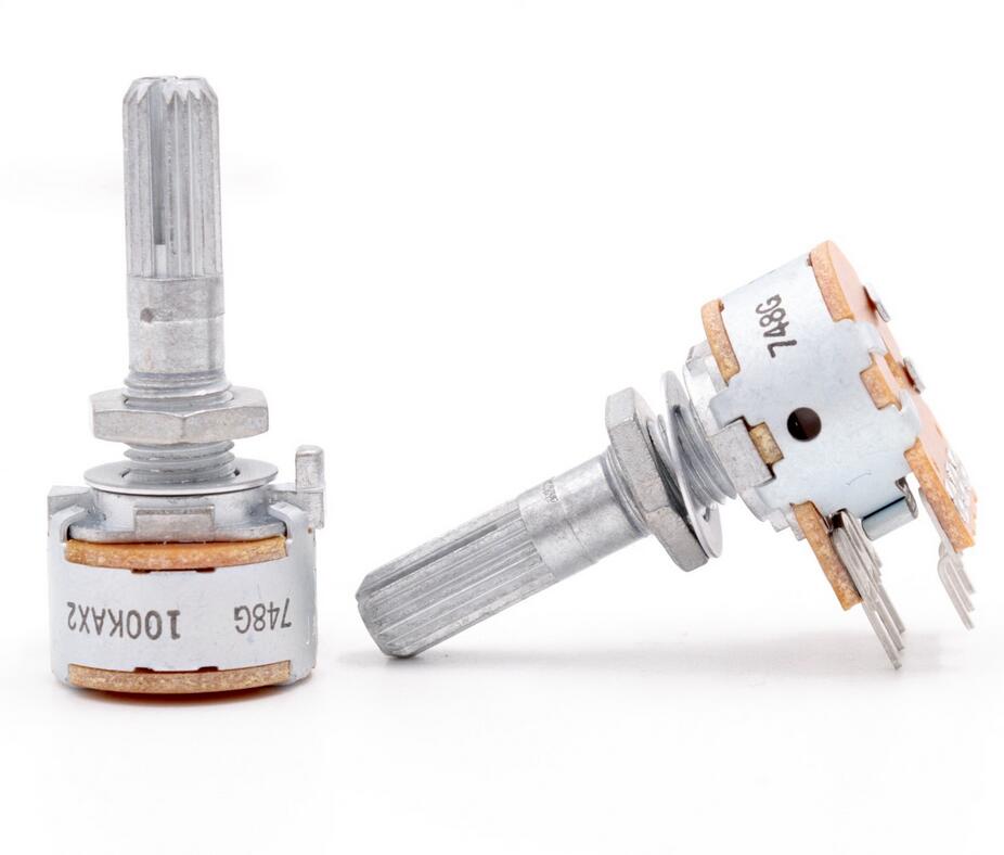 Original Japan ALPS RK16 stereo potentiometer  2X 50KA  2X 100KA