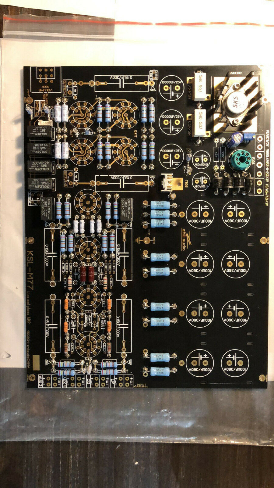 Hifi Tube Stereo Pre-Amplifier kit Phono Preamp DIY Kit Turntable Amp base on  KONDO(AUDIONOTE) M77