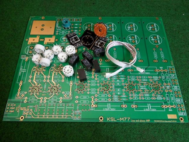 Hifi Tube Stereo Pre-Amplifier kit Phono Preamp DIY Kit Turntable Amp base on  KONDO(AUDIONOTE) M77