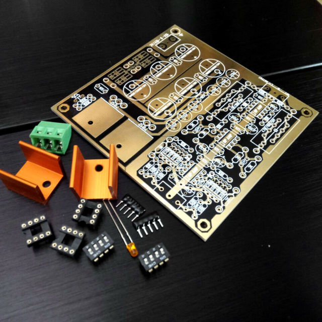Audio Monitor Type Adjustable Gain Multiple HiFi Preamplifier Pre-Amp DIY Kit / board