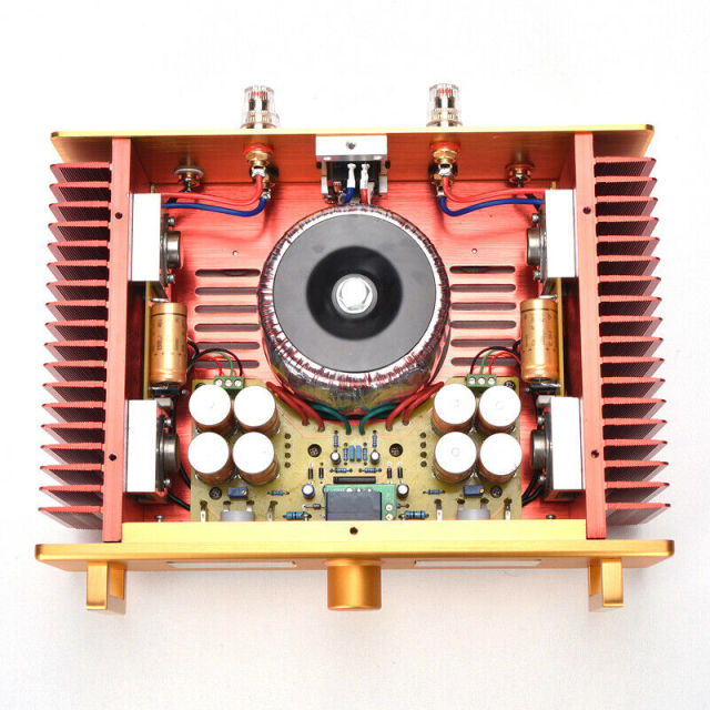 Finished Hood 1969 Pure Class A Power amplifier 15W+15W Hifi VU header AMP