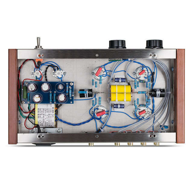 HiFi 12AX7+12AU7 Vacuum Tube Preamp DIY Kit Stereo Desktop Audio Pre-Amplifier