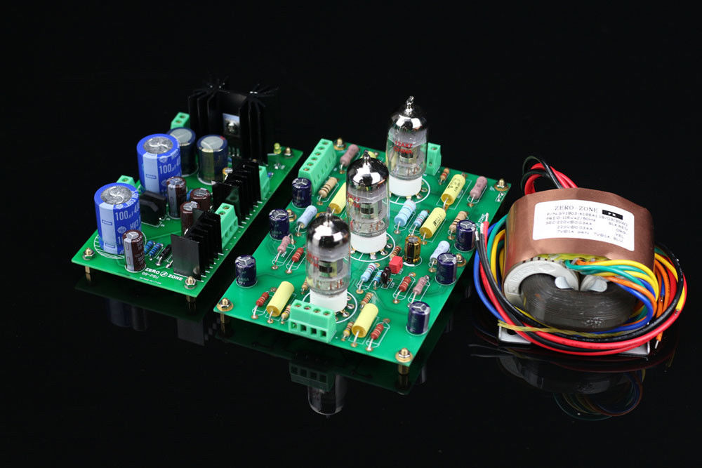 GZLOZONE  E834 RIAA MM Tube Phono Amplifier PCB / Amplifier kit / Amplifier board + Power Supply Board + Transformer