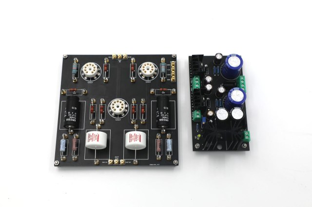 Hiend Assembeld Ground Grid GG ECC82 Stereo Tube Preamplifier Board With Power Supply Board