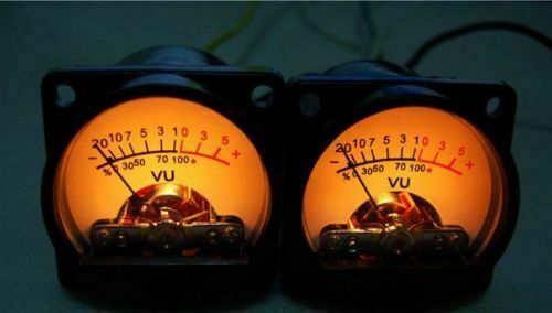 One pair HIFI 34mm audio level/ db level meter + VU header driver board