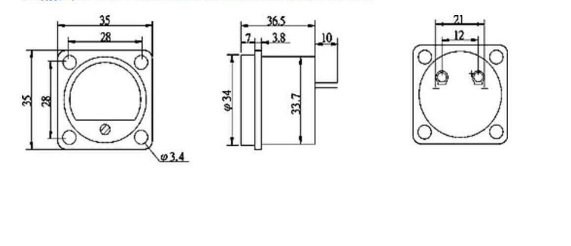 One pair 34mm audio level/ db level meter VU header with driver board