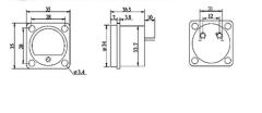 One pair 34mm audio level/ db level meter VU header with driver board