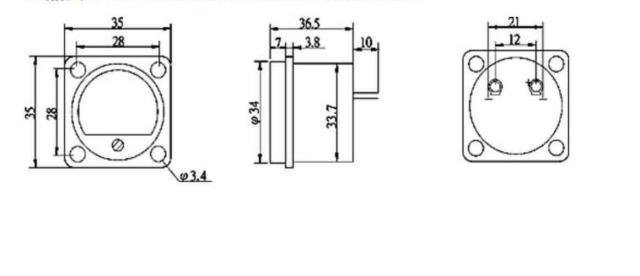 One pair 34mm audio level/ db level meter VU header with driver board