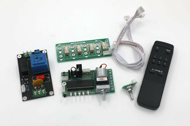 Assembeld Remote ALPS Motor Volume Control kit (Support 4 Way Audio Input) 50KA or 100KA for choose