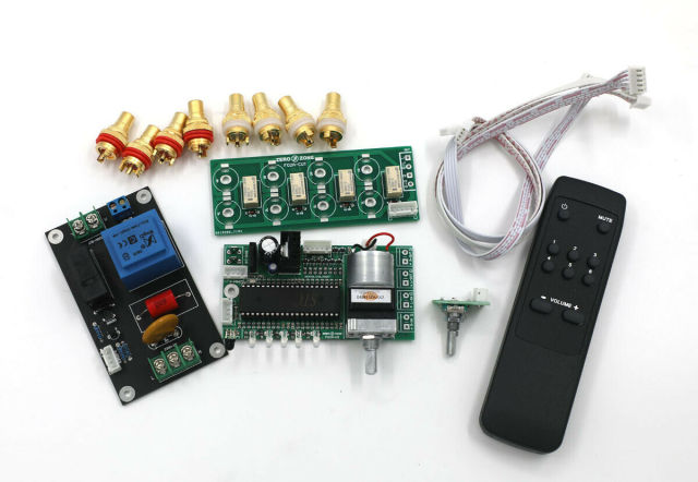 Assembeld Remote ALPS Motor Volume Control kit (Support 4 Way Audio Input) 50KA or 100KA for choose