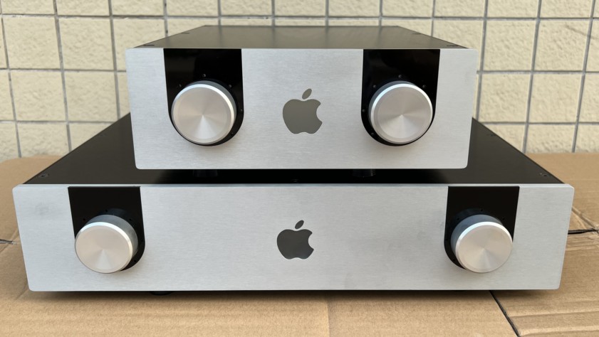 Apple style aluminum preamp box Power amp chassis  amplifier case DIY