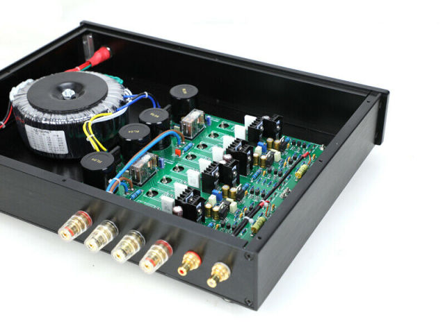 Finihsed Hifi power amplifier base on Accuphase E350 amp circuit 75W +75W