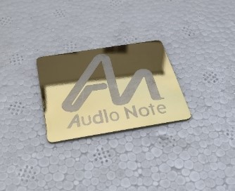 Audio Note AN Gold Mirror Stainless Steel Nameplate