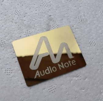 Audio Note AN Gold Mirror Stainless Steel Nameplate