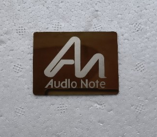 Audio Note AN Gold Mirror Stainless Steel Nameplate