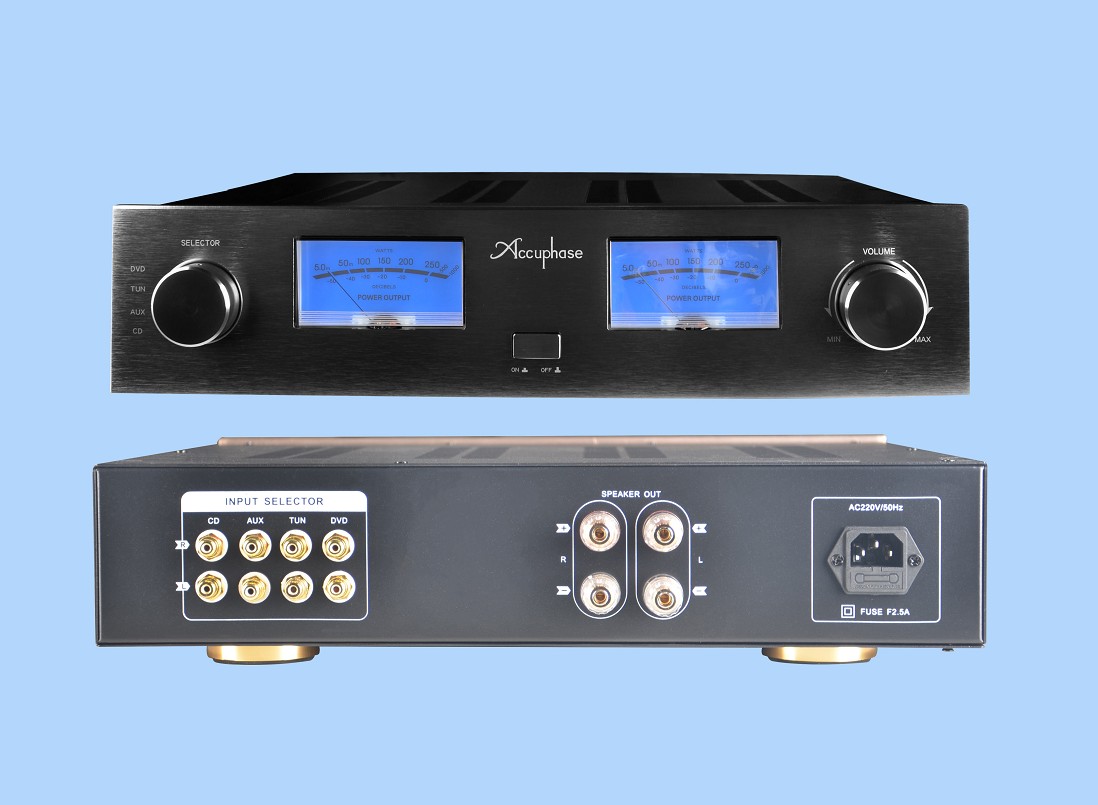 Accuphase style exquisite amplifier chassis VU amp case + VU header + Driver board + input selection kit