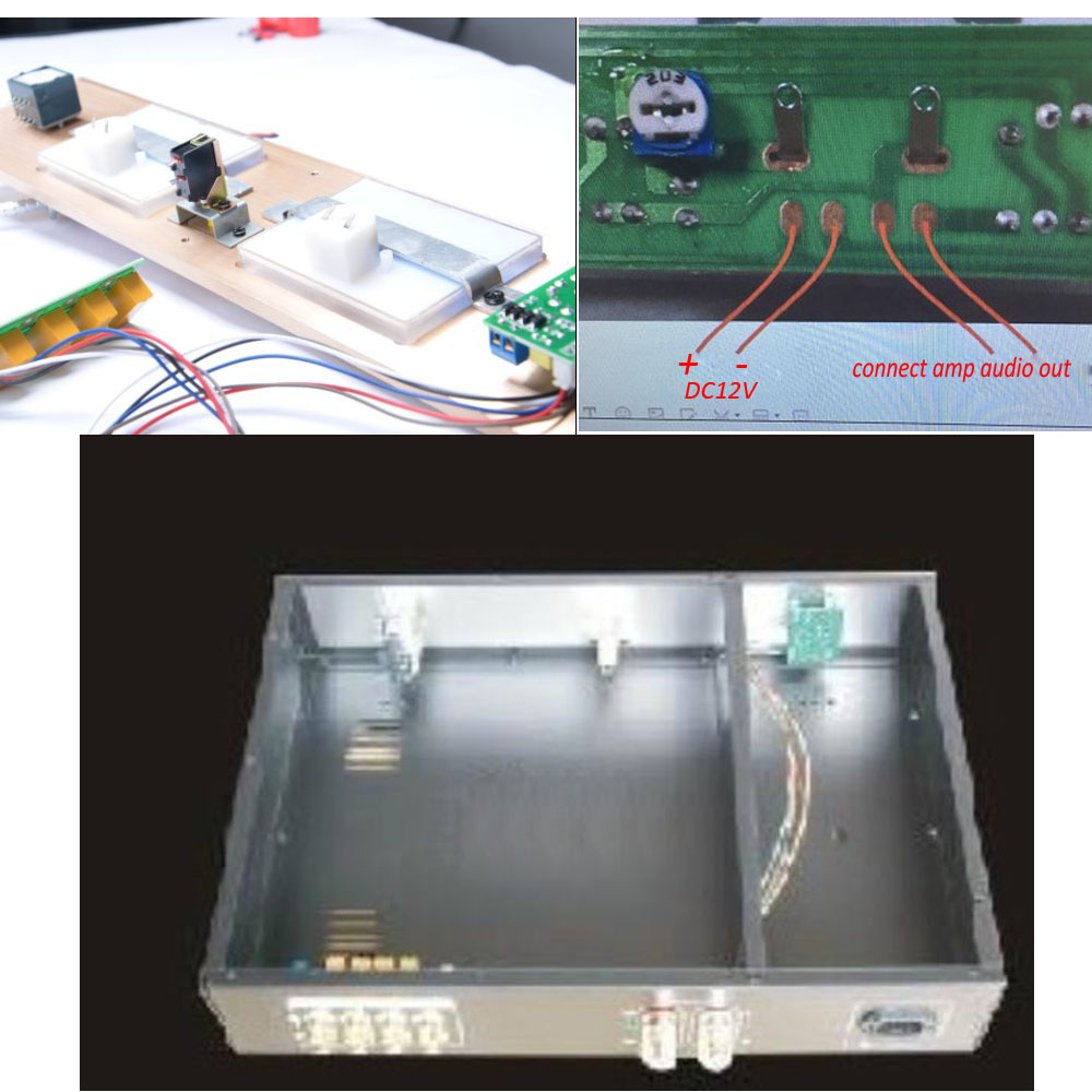 Accuphase style exquisite amplifier chassis VU amp case + VU header + Driver board + input selection kit