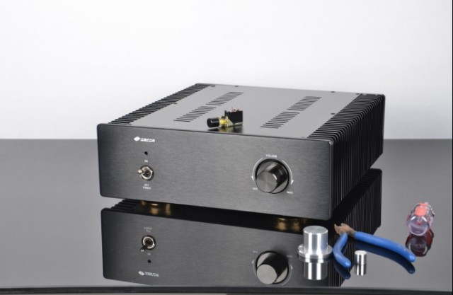 Full aluminum small Class A Amplifier chassis Power amp case box for Hood1969 class A amp DIY  300mm*95mm*311mm  (#84743373131)