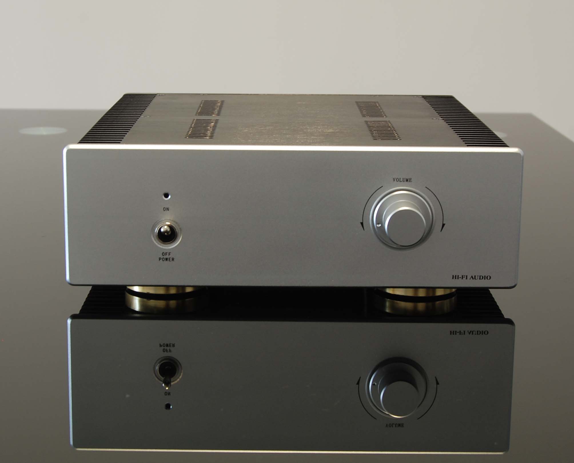 Full aluminum small Class A Amplifier chassis Power amp case box for Hood1969 class A amp DIY  300mm*95mm*311mm  (#84743373131)