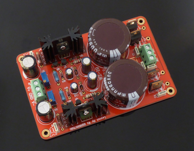 Precision adjustable positive and negative regulated power supply board for preamp/headphone amp/DAC etc.