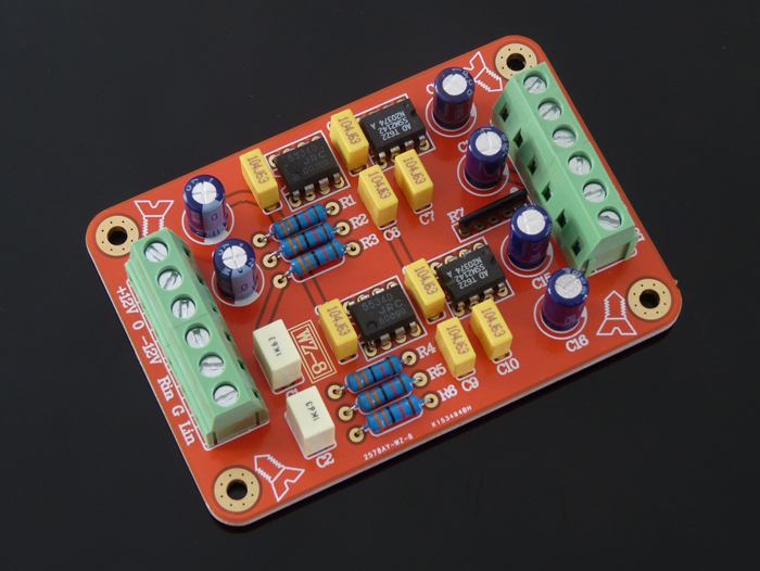 SSM2142 unbalanced RCA signal to balanced XLR signal board