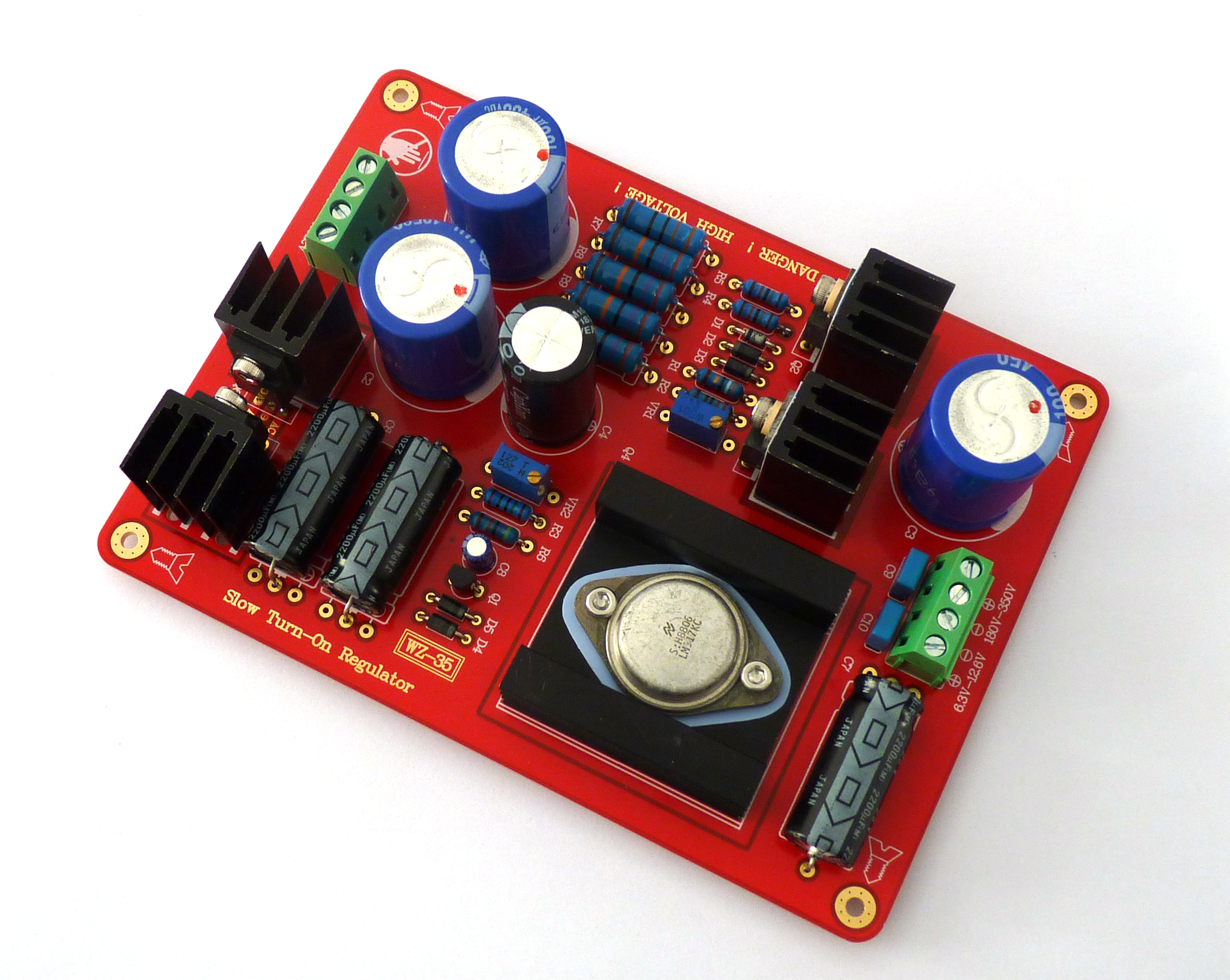 High voltage + filament Voltage Regulated power supply board for Tube preamp DIY  +180-350VDC adjustable + 6.3V /12.6VDC
