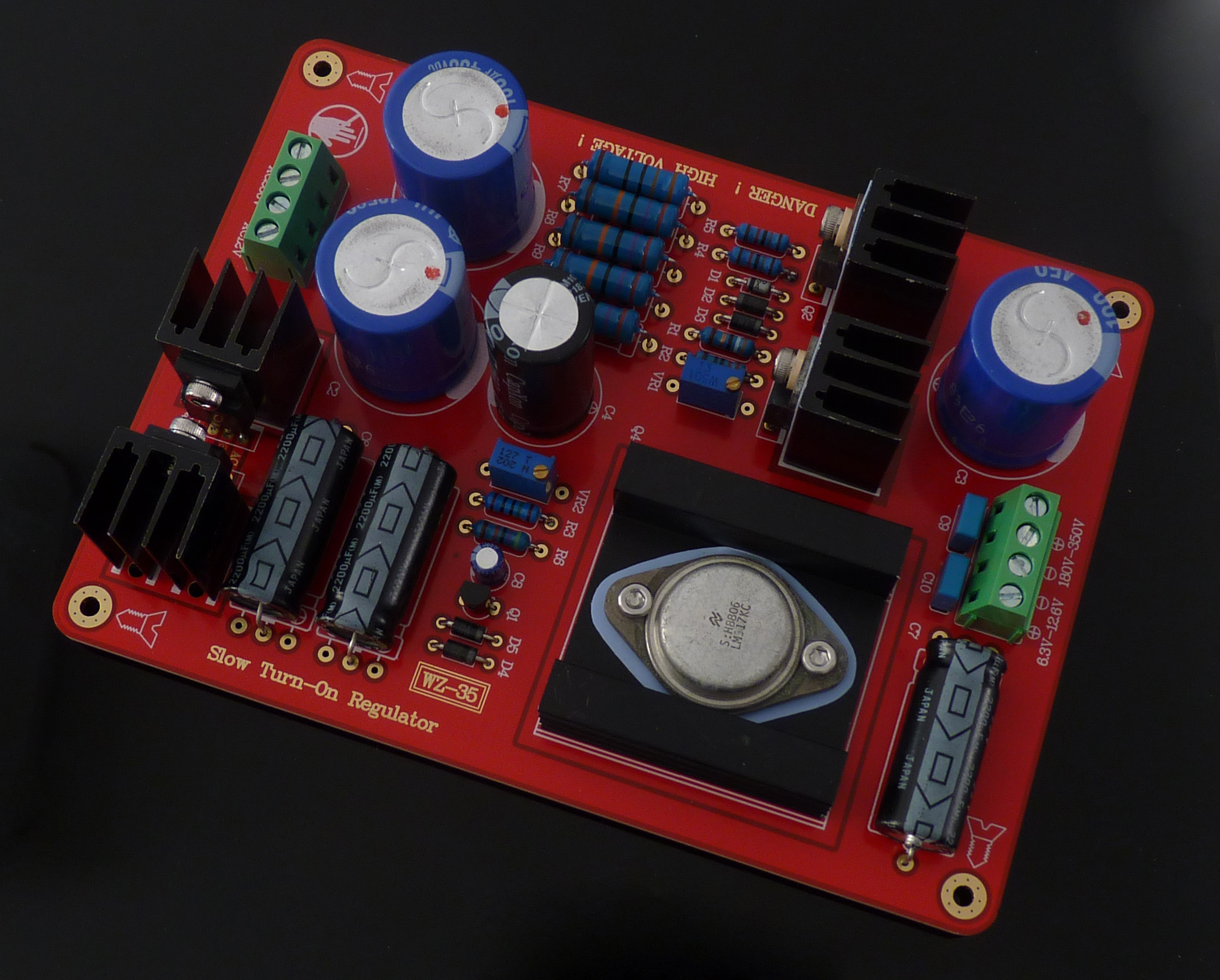 High voltage + filament Voltage Regulated power supply board for Tube preamp DIY  +180-350VDC adjustable + 6.3V /12.6VDC