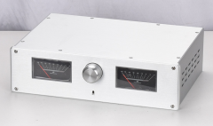 Dual VU meter header Tube amplifier case aluminum amp chassis preamp chassis DIY 360*100*248mm