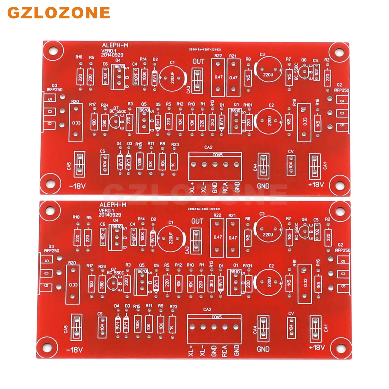 One Pair Stereo PASS ALEPH-M 16W Pure Class A Power Amplifier Bare PCB
