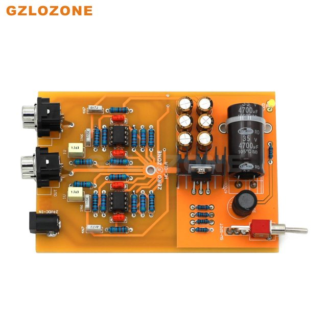 ZEROZONE Stereo MM Turntable Preamplifier HC-01A Phono Amplifier DIY Kit/Finished Board Base On DUAL Circuit