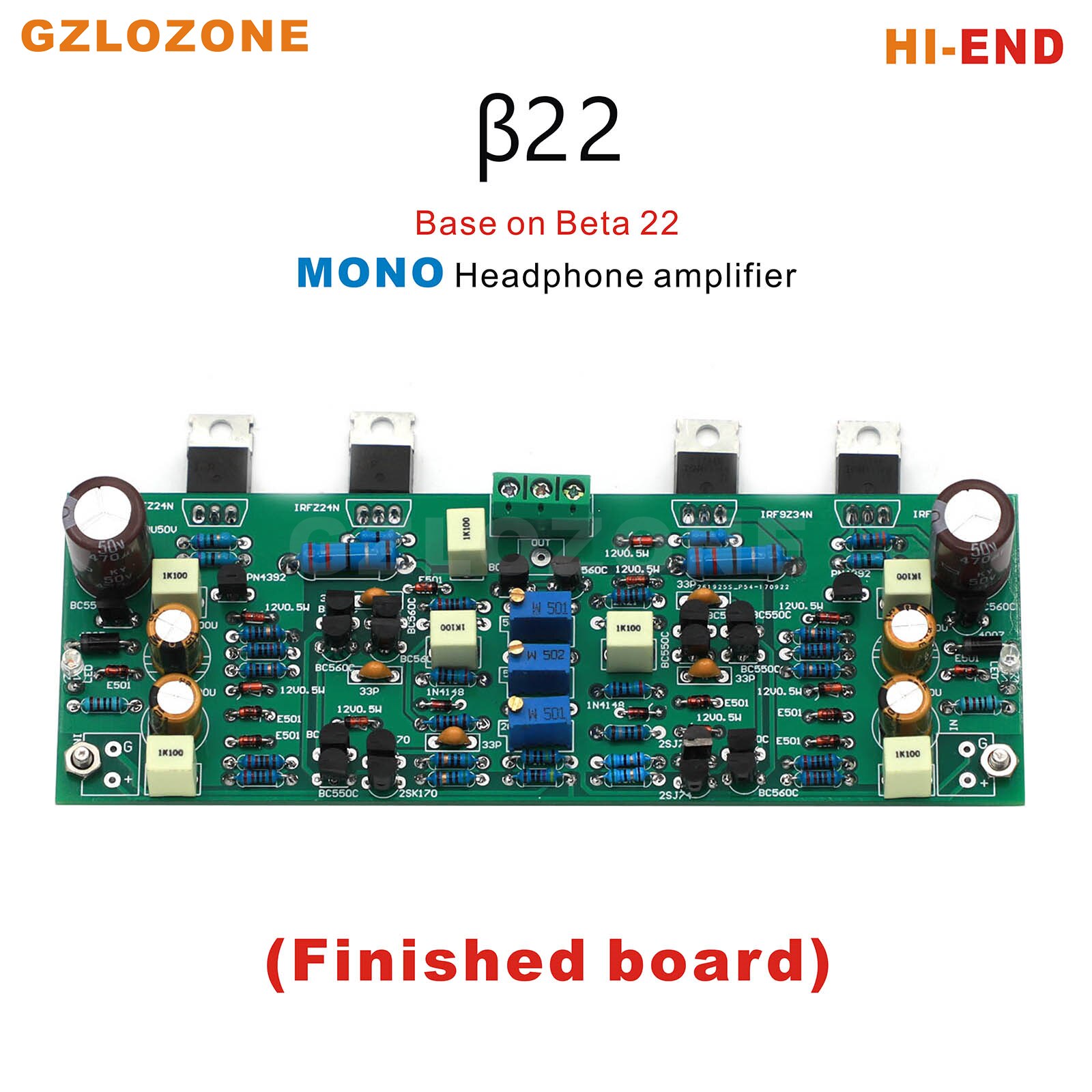 HI END B22 MONO Headphone Amplifier Base On Beta 22 DIY Kit Finished Board Optional