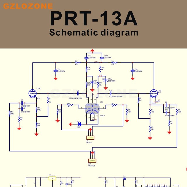 ZERO-ZONE PRT-13A BAL Balance tube Preamplifier bare PCB