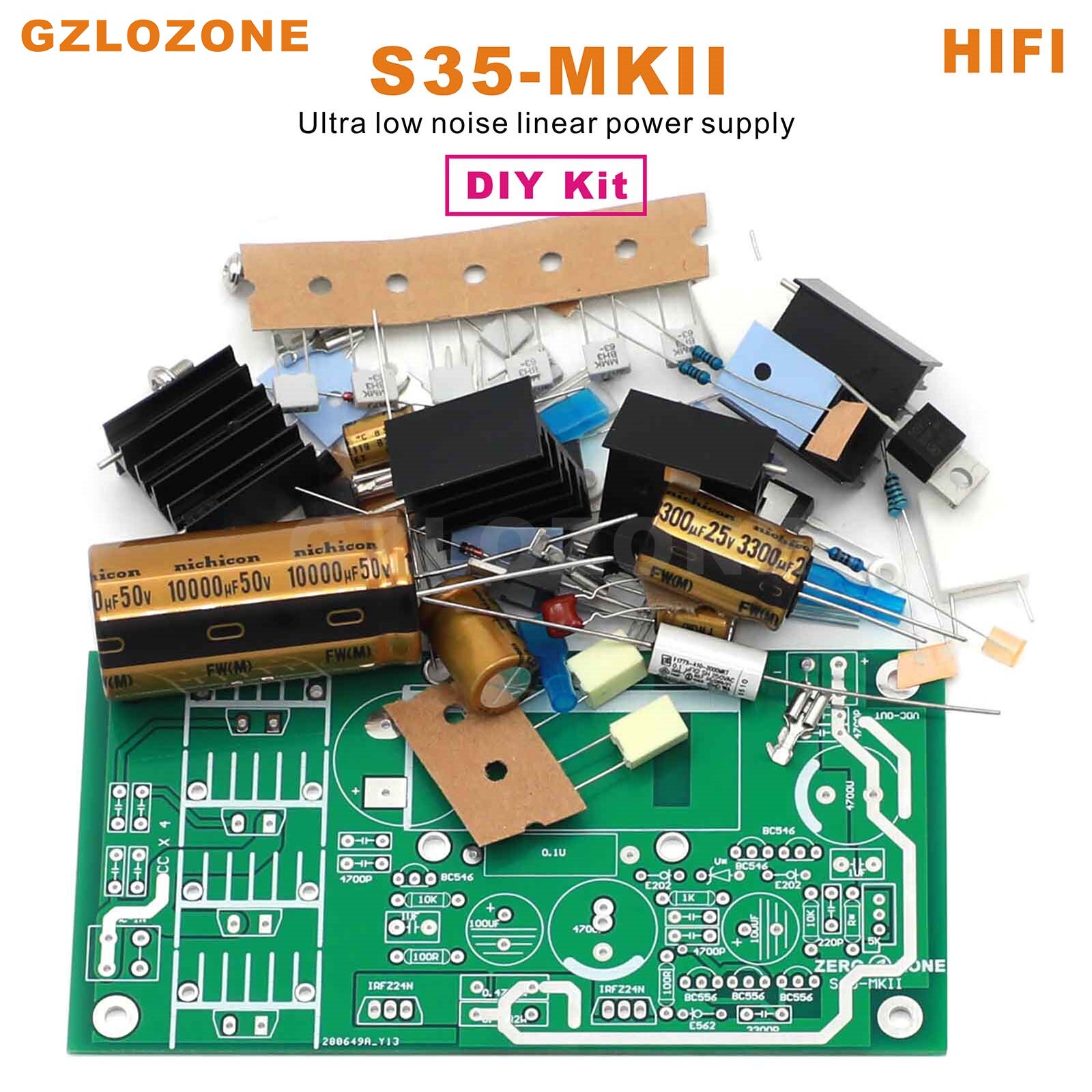 S35-MKII Fully Discrete HIFI Linear Power Supply DIY Kit/Finished Board DC 5V --- 24V Optional