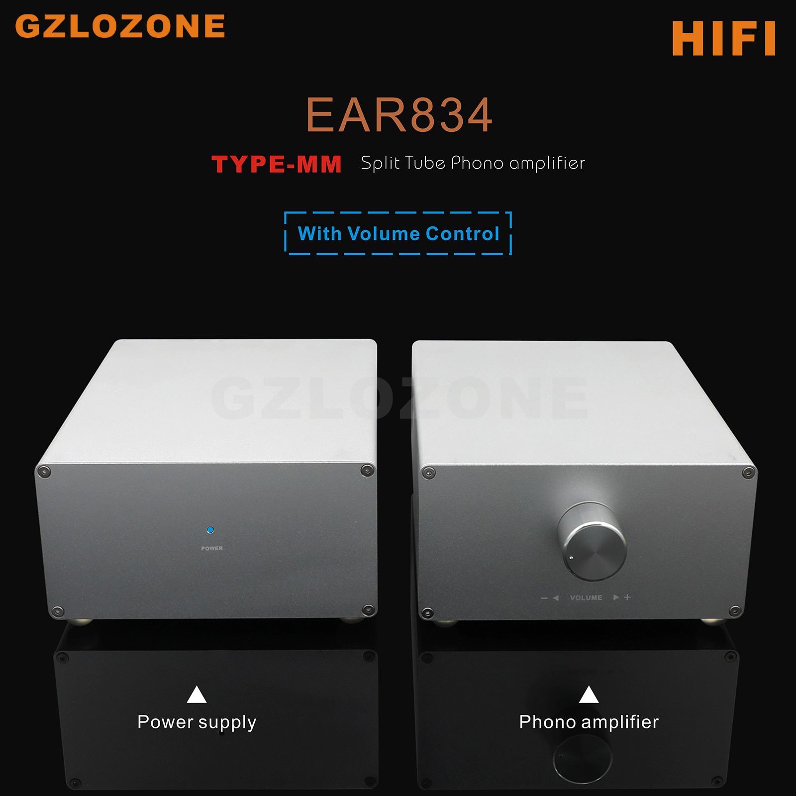 HIFI Split Type-MM ECC83 Tube Phono Amplifier Base On EAR834 With Volume Control