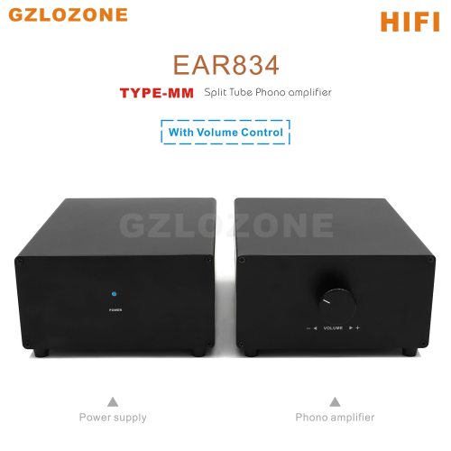 HIFI Split Type-MM ECC83 Tube Phono Amplifier Base On EAR834 With Volume Control
