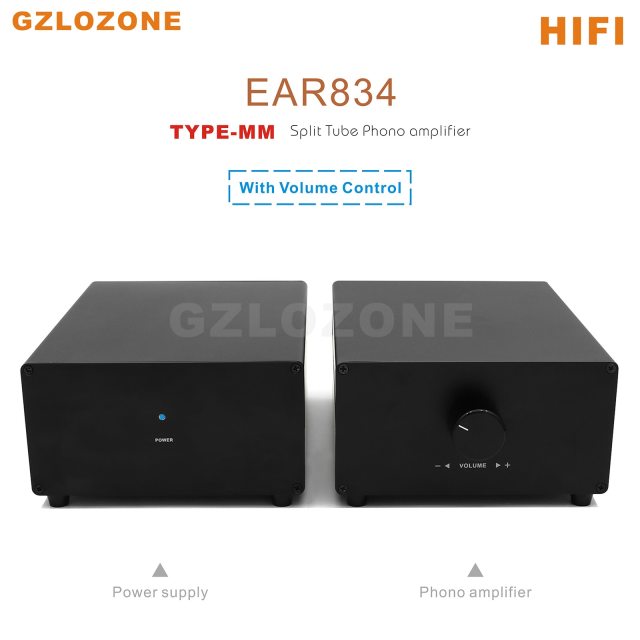 HIFI Split Type-MM ECC83 Tube Phono amplifier Base On EAR834 With Volume control