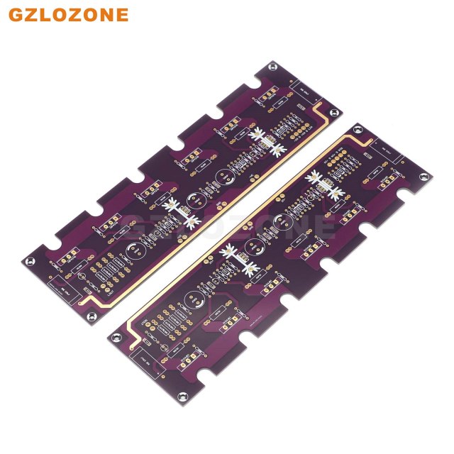 2CH HI-END Purple Gold PASS Aleph-5 FET A5 Pure Class A Power Amplifier Bare PCB 60W+60W 8 Ohm