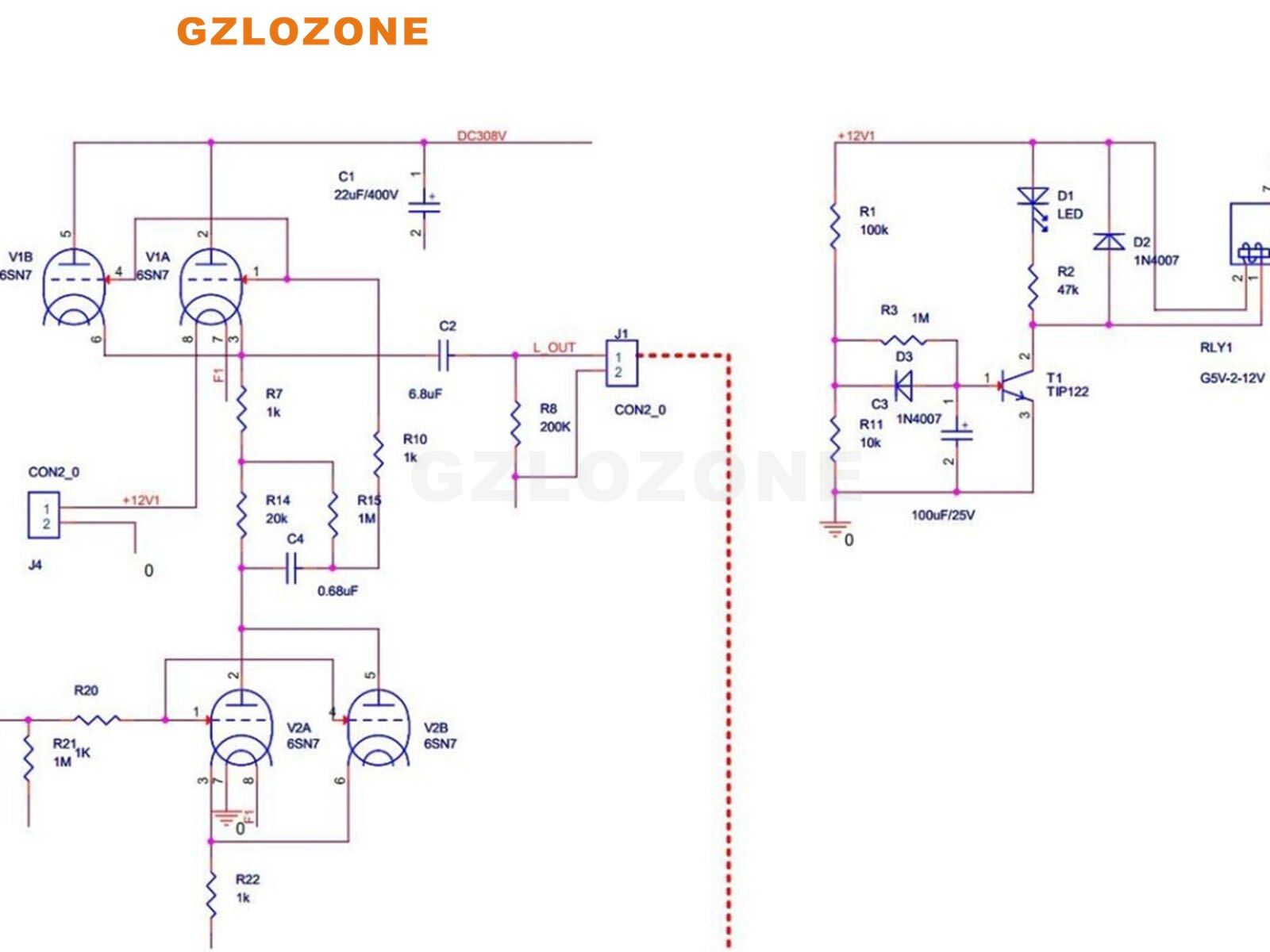 HI-END Stereo 6SN7 6N8P Tube Preamplifier Base On Rogue99 Preamp Circuit with Power Supply Bare PCB