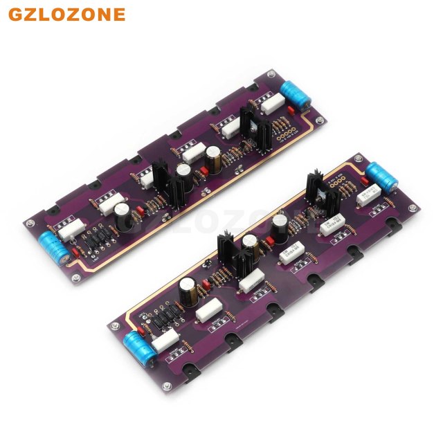 2CH HI-END Purple gold PASS Aleph-5 FET A5 Pure Class A Power amplifier DIY Kit/Finished board 60W+60W 8 ohm