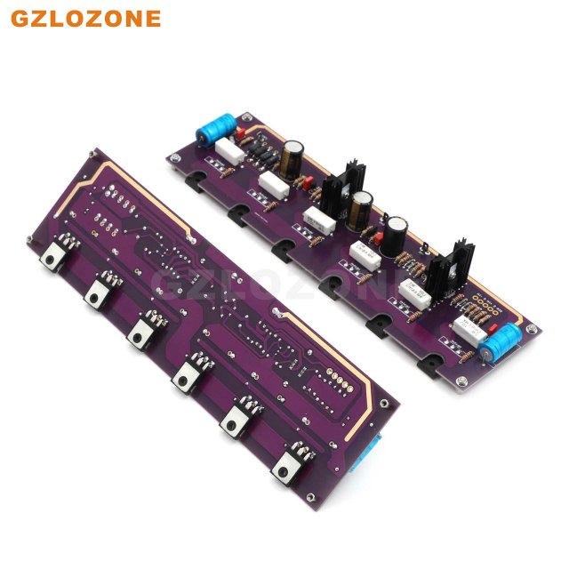 2CH HI-END Purple gold PASS Aleph-5 FET A5 Pure Class A Power amplifier DIY Kit/Finished board 60W+60W 8 ohm