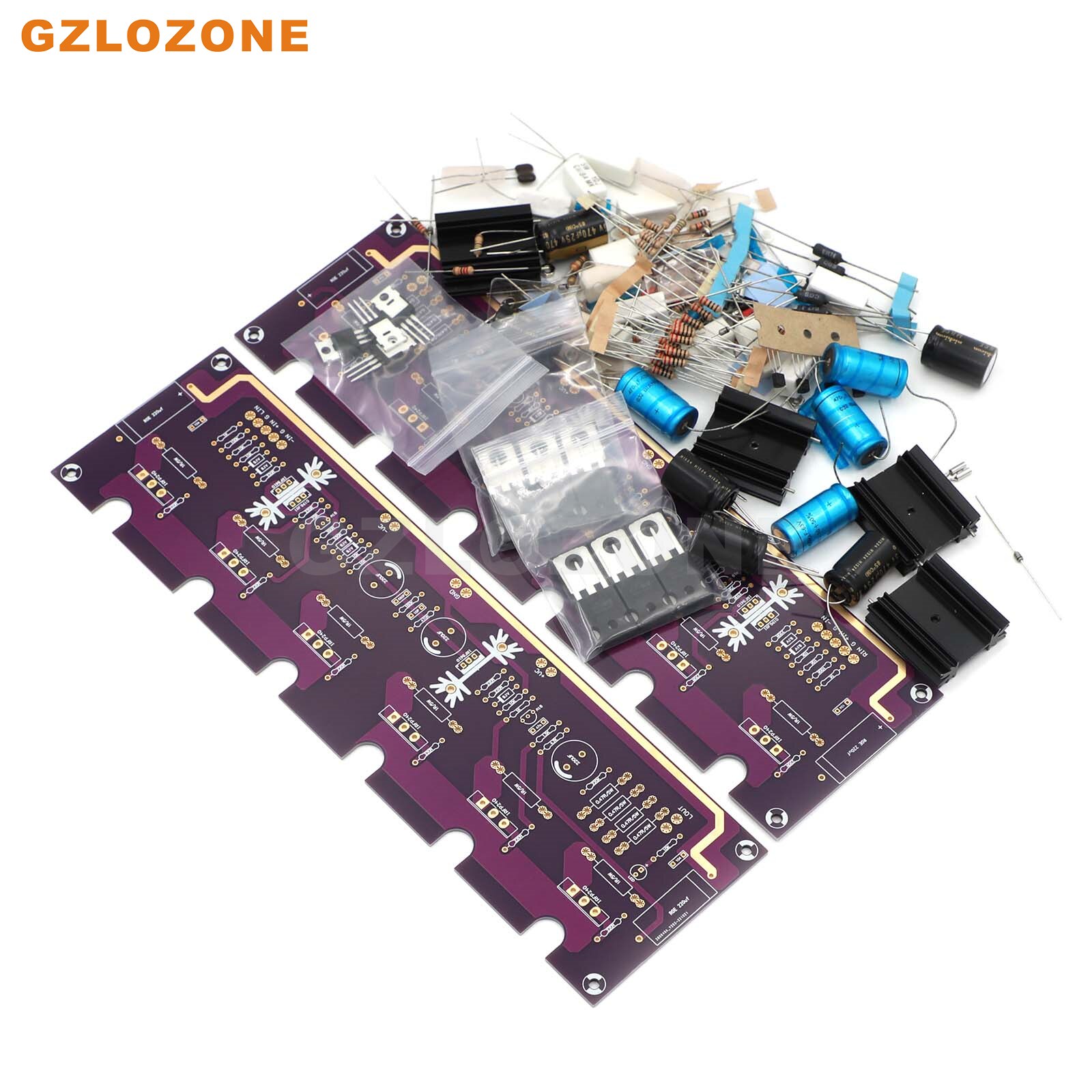2CH HI-END Purple Gold PASS Aleph-5 FET A5 Pure Class A Power Amplifier DIY Kit/Finished Board 60W+60W 8 Ohm