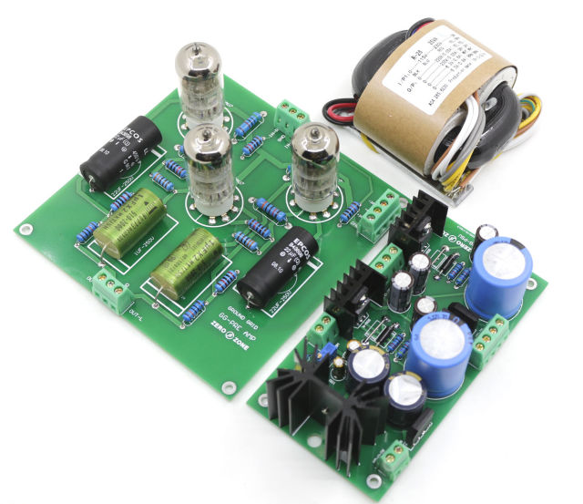 Assembeld Ground Grid gg Preamplifier + PSU Board + Transformer + Tubes