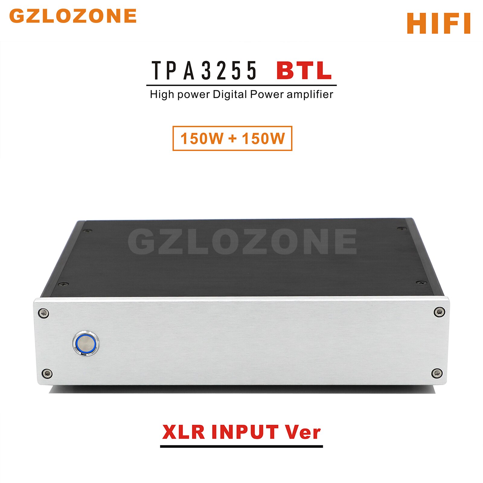 HIFI TPA3255 BTL High Power Digital Power Amplifier RCA or XLR Ver Input Optional 150W+150W