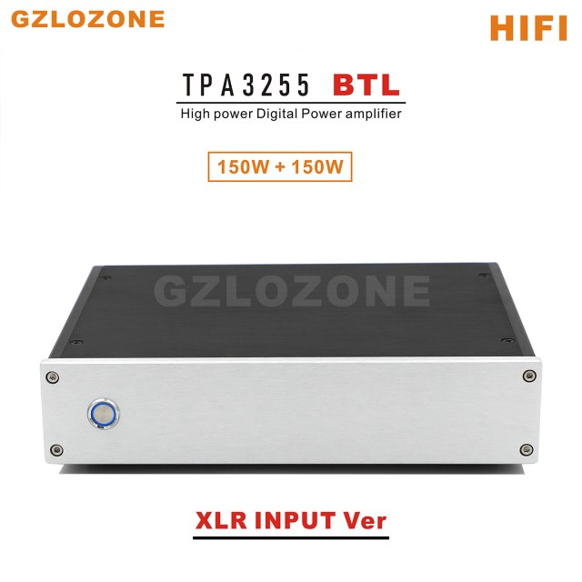 HIFI TPA3255 BTL High Power Digital Power Amplifier RCA or XLR Ver Input Optional 150W+150W