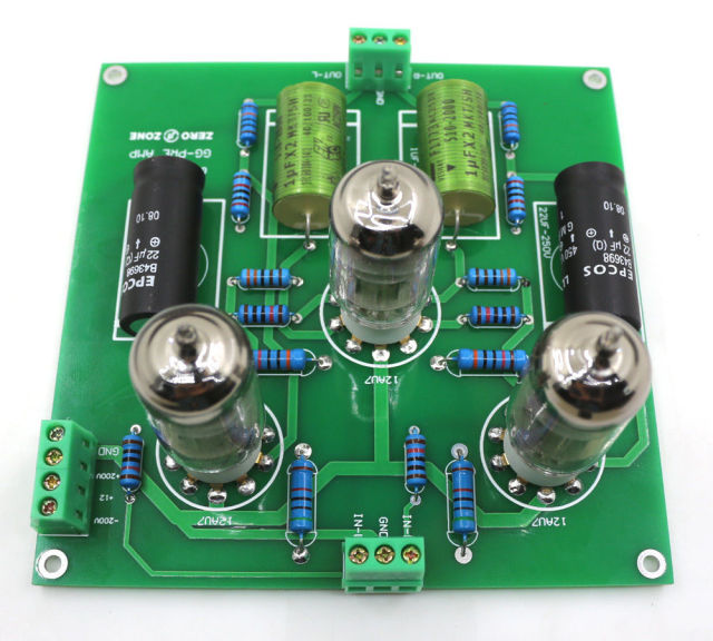 Assembeld Ground Grid gg Preamplifier + PSU Board + Transformer + Tubes