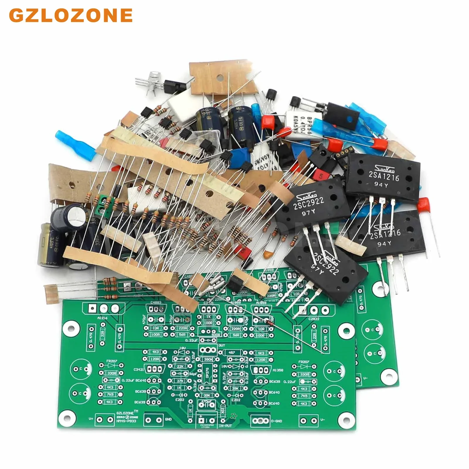 1 Pair HM4S-P933 HIFI 2SA1216 2SC2922 Power Amplifier DIY Kit/Finished Board 150W+150W
