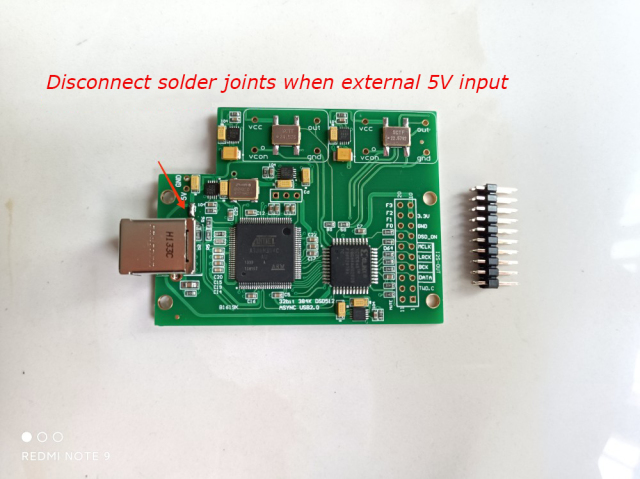 Italian USB asynchronous clock digital interface five LT3042 independent power supply