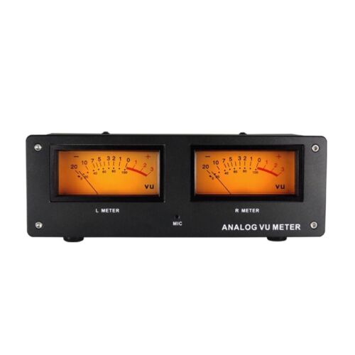 MIC-73 Voice Control Square Analog VU Meter Panel LED Warm Backlight 110V/220V