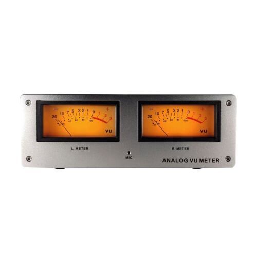 MIC-73 Voice Control Square Analog VU Meter Panel LED Warm Backlight 110V/220V