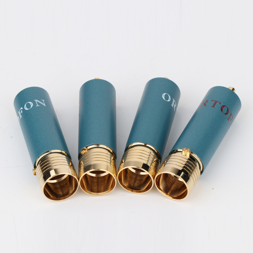 24K Gold Plated Self-locking Welding-free RCA Connector RCA  Adapter for HIFI Signal Cable
